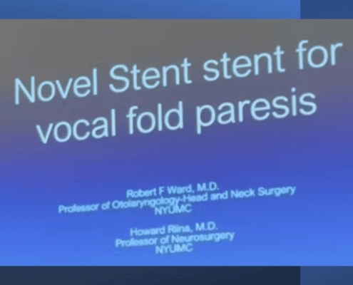 Prof. Wards presents Laryngeal stent to VES